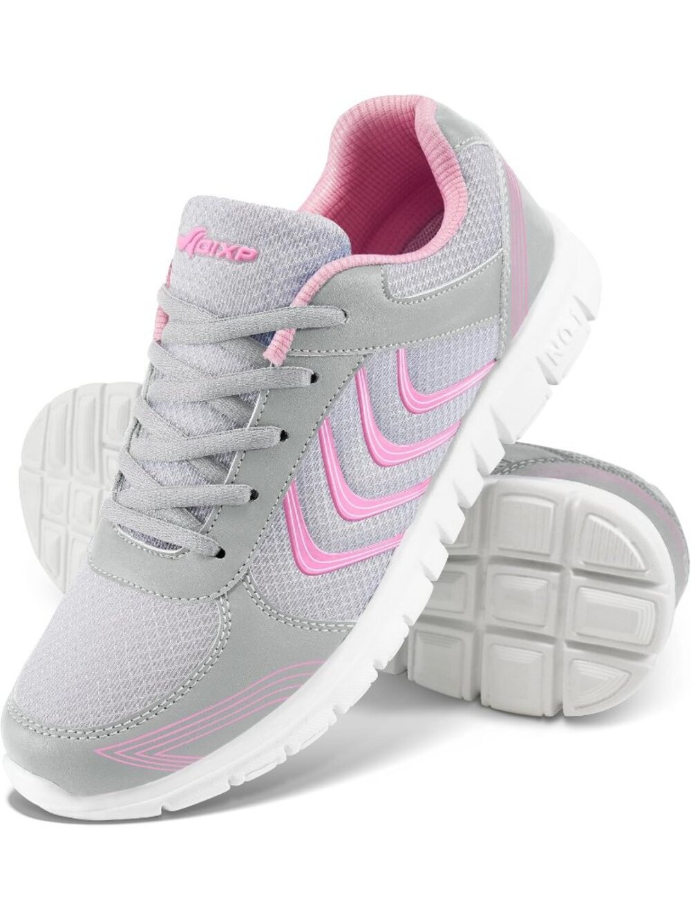 Women's Pink Lightweight Non Slip Mesh Breathable Casual Walking Sneakers